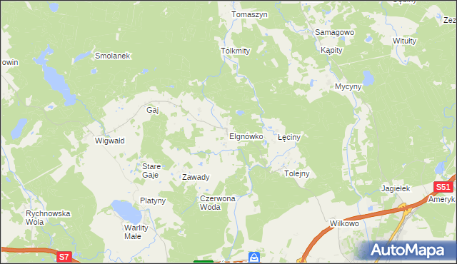 mapa Elgnówko, Elgnówko na mapie Targeo