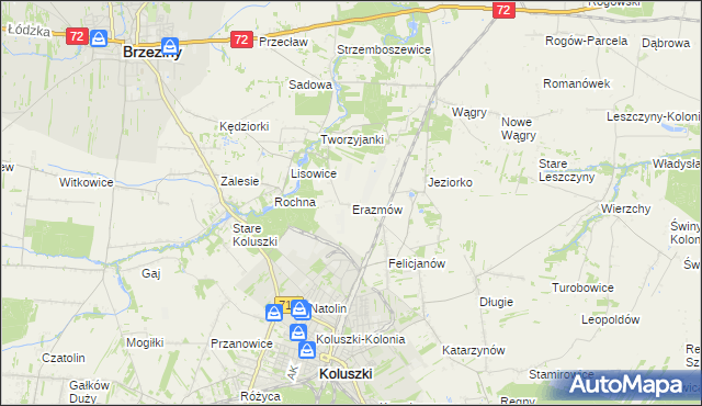 mapa Erazmów, Erazmów na mapie Targeo