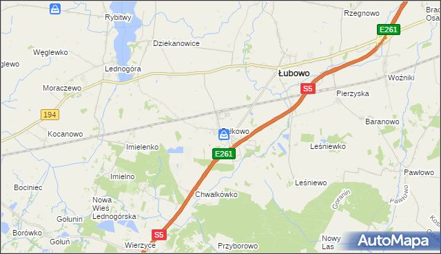 mapa Fałkowo, Fałkowo na mapie Targeo