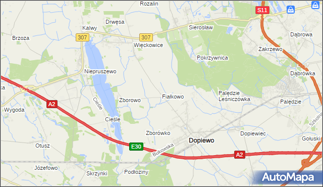 mapa Fiałkowo, Fiałkowo na mapie Targeo