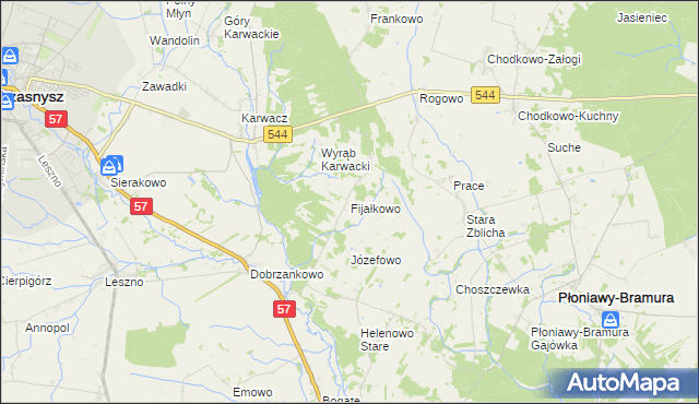 mapa Fijałkowo, Fijałkowo na mapie Targeo