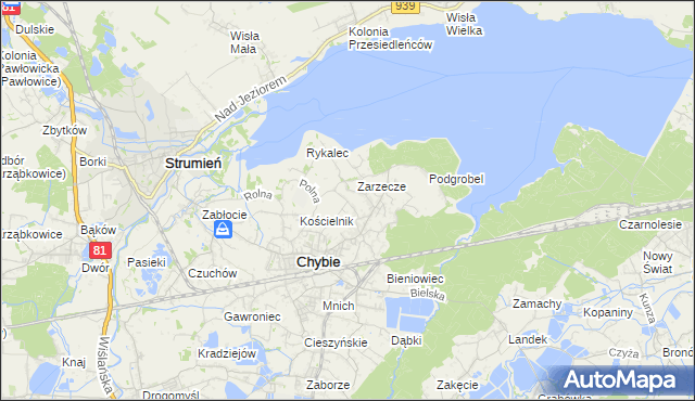 mapa Frelichów, Frelichów na mapie Targeo