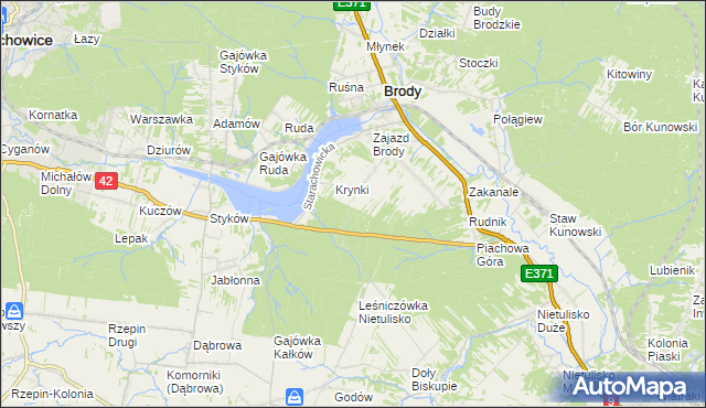 mapa Gajówka Krynki, Gajówka Krynki na mapie Targeo