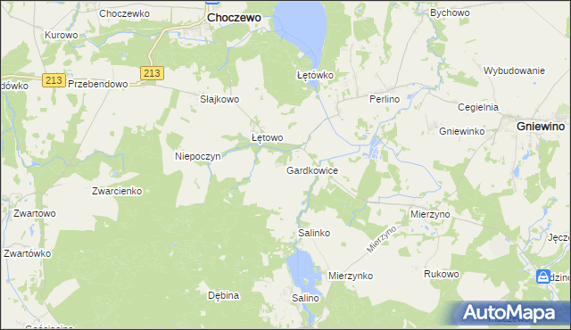 mapa Gardkowice, Gardkowice na mapie Targeo