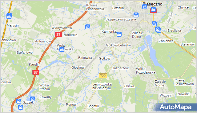 mapa Gołków, Gołków na mapie Targeo