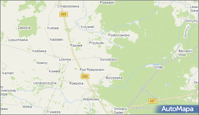 mapa Gorodzisko, Gorodzisko na mapie Targeo