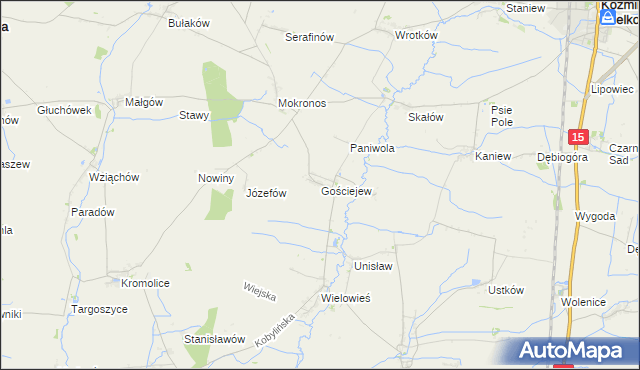 mapa Gościejew, Gościejew na mapie Targeo