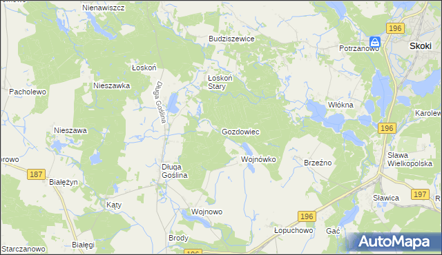 mapa Gozdowiec, Gozdowiec na mapie Targeo