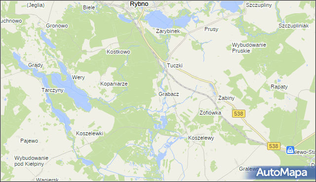 mapa Grabacz, Grabacz na mapie Targeo