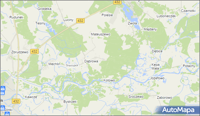 mapa Grodzewo, Grodzewo na mapie Targeo