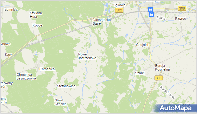 mapa Grubsko, Grubsko na mapie Targeo