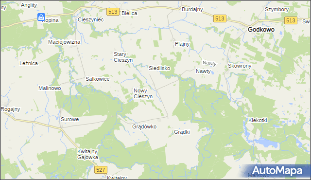 mapa Grużajny, Grużajny na mapie Targeo