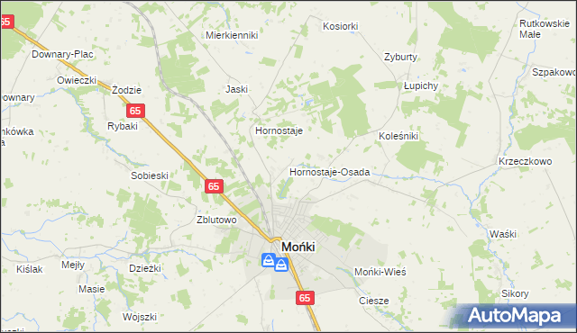 mapa Hornostaje-Osada, Hornostaje-Osada na mapie Targeo