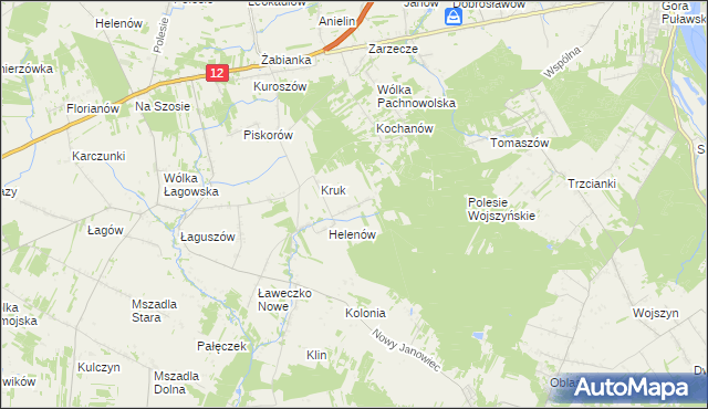 mapa Ignaców gmina Przyłęk, Ignaców gmina Przyłęk na mapie Targeo