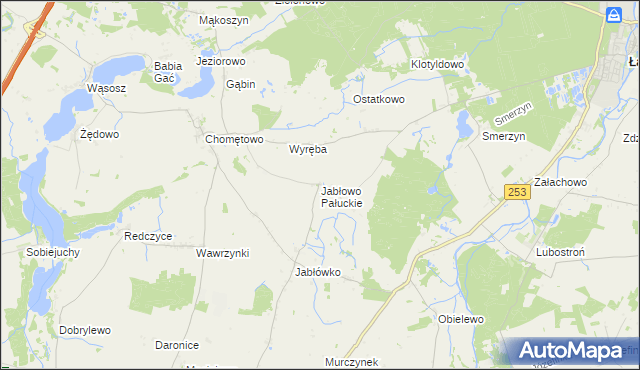 mapa Jabłowo Pałuckie, Jabłowo Pałuckie na mapie Targeo