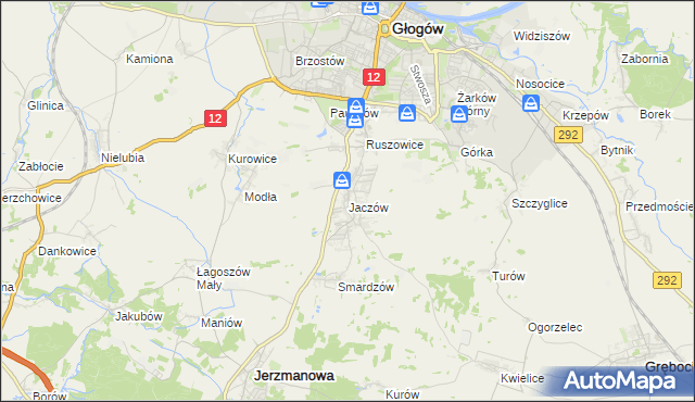 mapa Jaczów, Jaczów na mapie Targeo