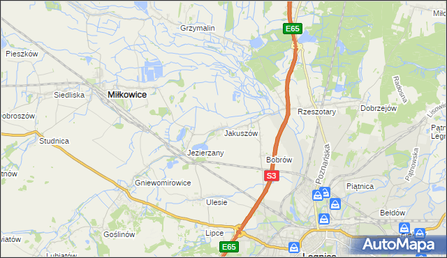 mapa Jakuszów, Jakuszów na mapie Targeo