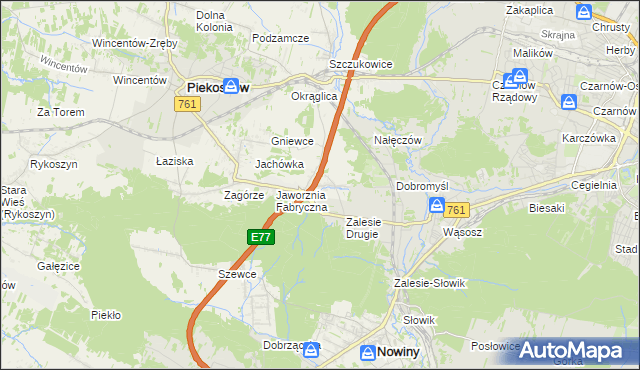 mapa Janów gmina Piekoszów, Janów gmina Piekoszów na mapie Targeo