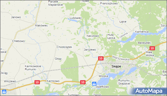 mapa Jarczewo, Jarczewo na mapie Targeo