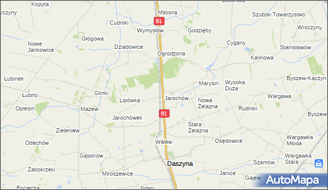 mapa Jarochów, Jarochów na mapie Targeo