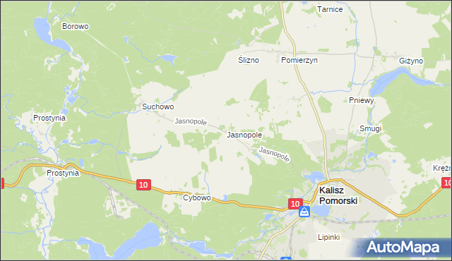 mapa Jasnopole, Jasnopole na mapie Targeo