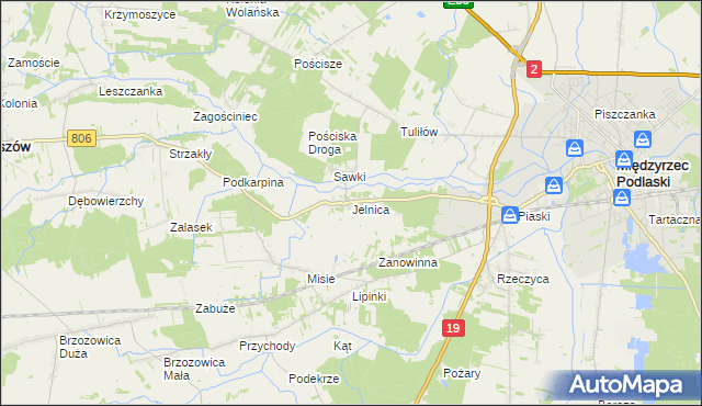 mapa Jelnica, Jelnica na mapie Targeo
