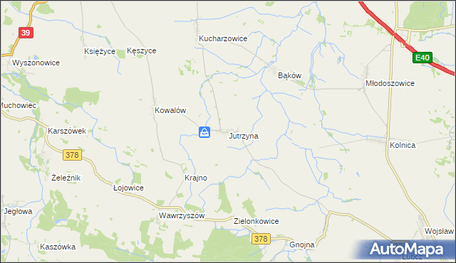 mapa Jutrzyna, Jutrzyna na mapie Targeo