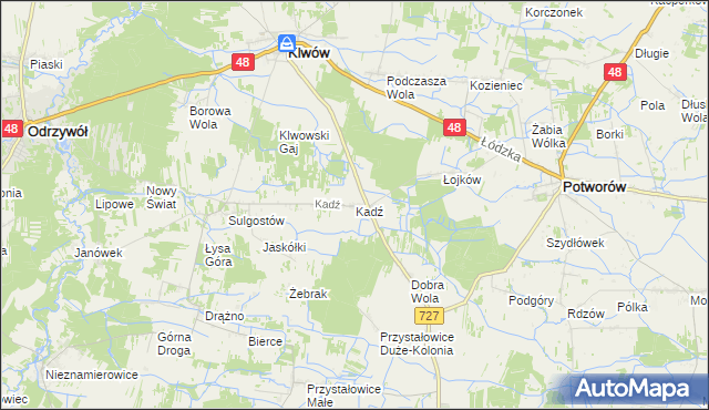 mapa Kadź, Kadź na mapie Targeo