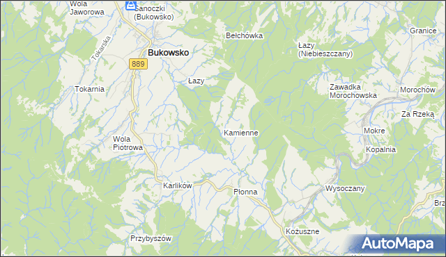 mapa Kamienne, Kamienne na mapie Targeo