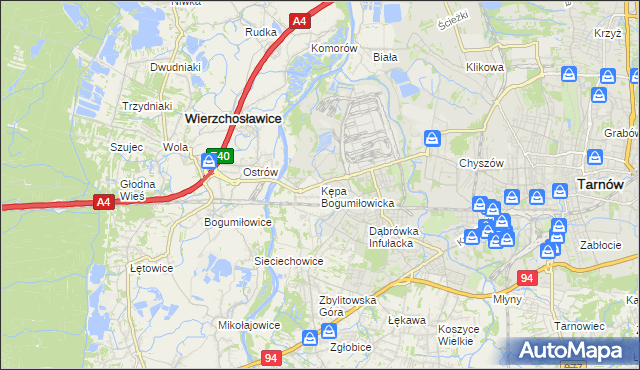 mapa Kępa Bogumiłowicka, Kępa Bogumiłowicka na mapie Targeo
