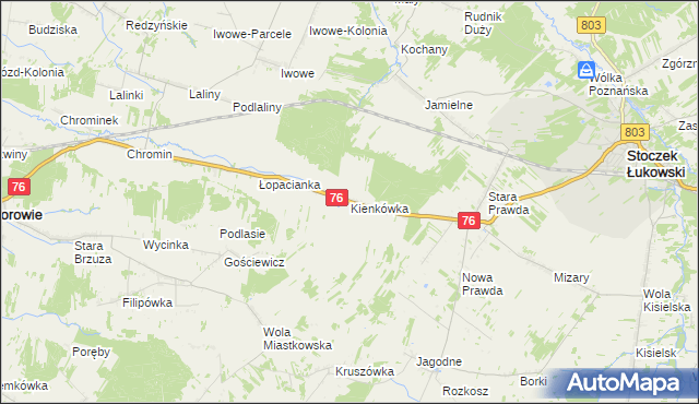 mapa Kienkówka, Kienkówka na mapie Targeo