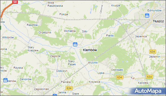 mapa Klembów, Klembów na mapie Targeo