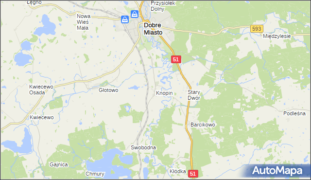 mapa Knopin, Knopin na mapie Targeo