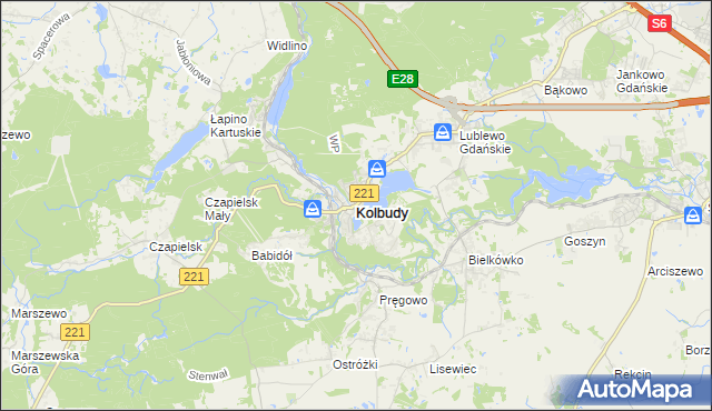 mapa Kolbudy, Kolbudy na mapie Targeo