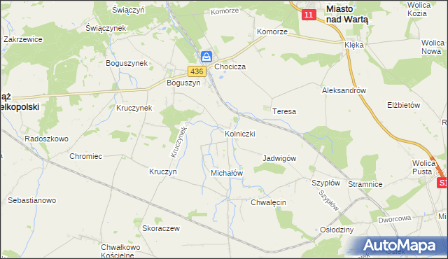 mapa Kolniczki, Kolniczki na mapie Targeo