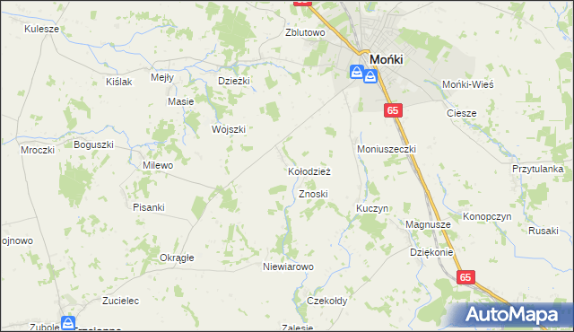 mapa Kołodzież, Kołodzież na mapie Targeo
