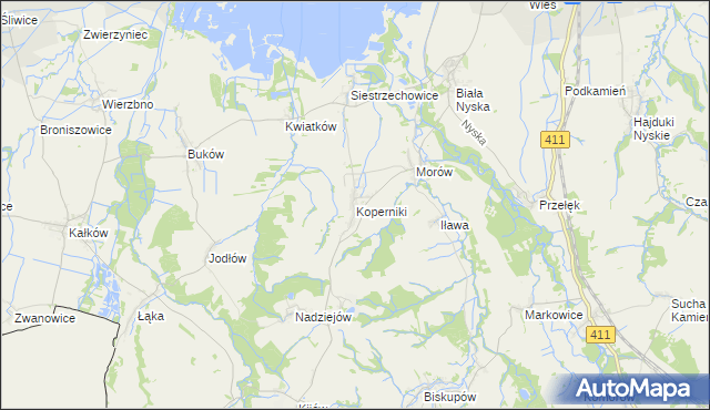 mapa Koperniki, Koperniki na mapie Targeo