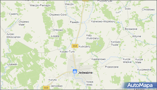 mapa Kubrzany, Kubrzany na mapie Targeo