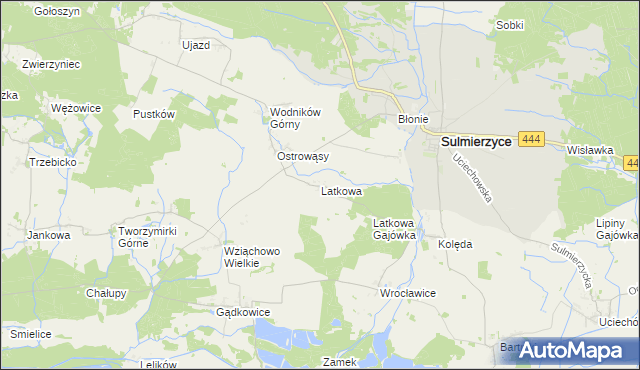 mapa Latkowa, Latkowa na mapie Targeo