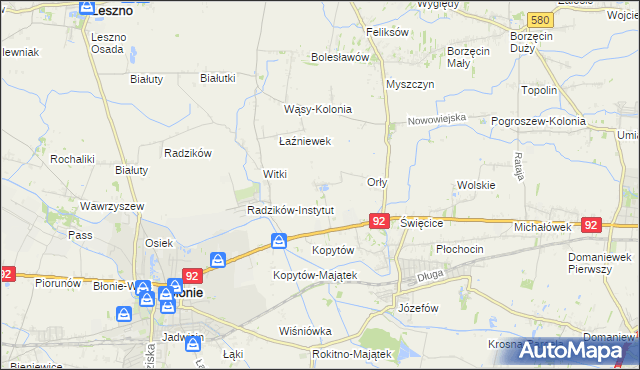 mapa Łaźniew, Łaźniew na mapie Targeo