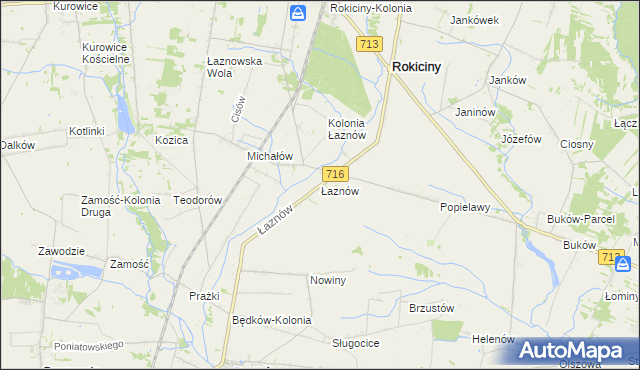 mapa Łaznów, Łaznów na mapie Targeo