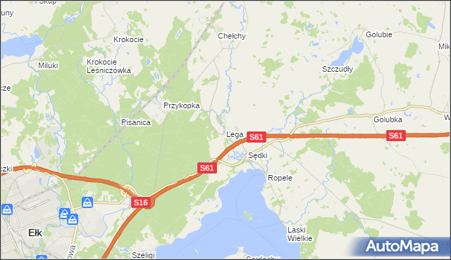 mapa Lega, Lega na mapie Targeo