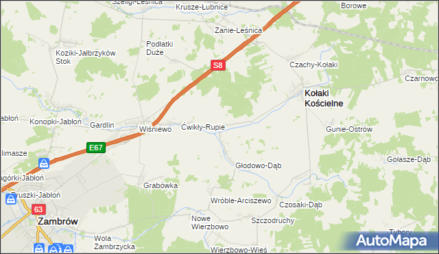 mapa Łętowo-Dąb, Łętowo-Dąb na mapie Targeo