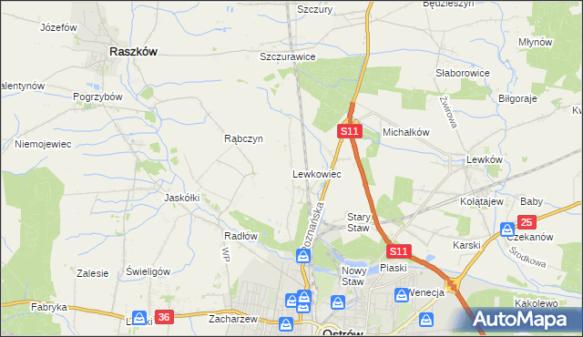 mapa Lewkowiec, Lewkowiec na mapie Targeo