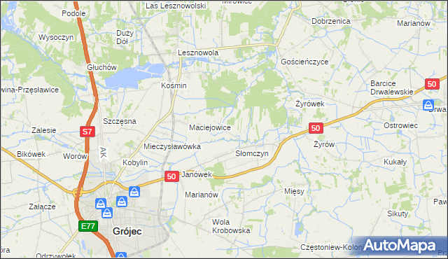 mapa Lisówek gmina Grójec, Lisówek gmina Grójec na mapie Targeo