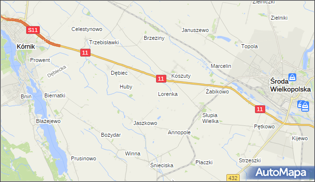 mapa Lorenka, Lorenka na mapie Targeo