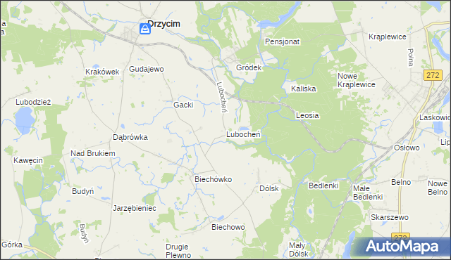 mapa Lubocheń, Lubocheń na mapie Targeo