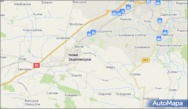 mapa Mączniki gmina Nowe Skalmierzyce, Mączniki gmina Nowe Skalmierzyce na mapie Targeo