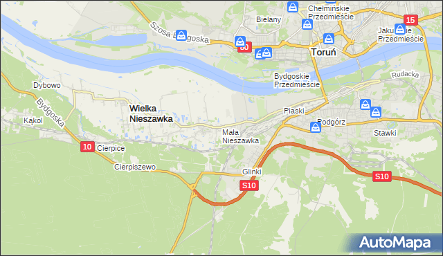 mapa Mała Nieszawka, Mała Nieszawka na mapie Targeo