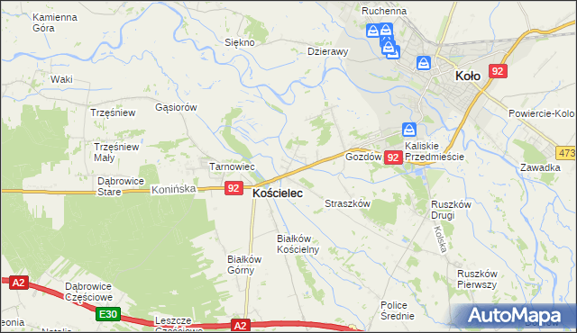 mapa Mariampol gmina Kościelec, Mariampol gmina Kościelec na mapie Targeo